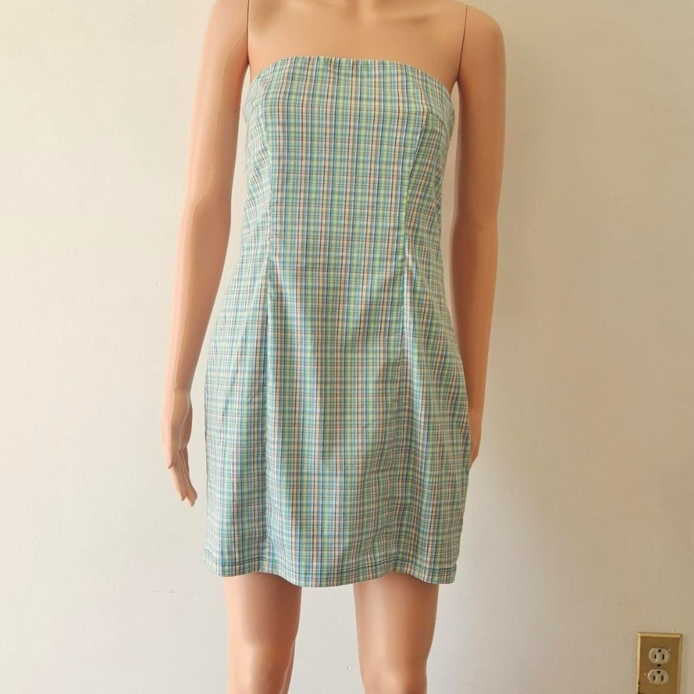 Kimchi Blue Green Strapless Sheath Dress Casual